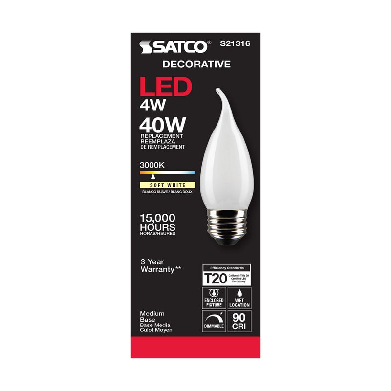 Satco S21316 Light Bulb, Frost
