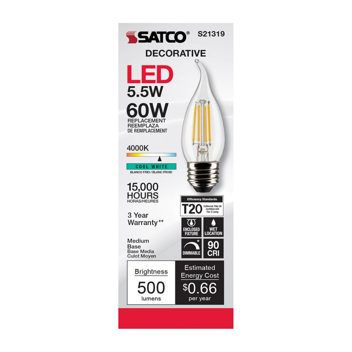 Satco S21319 Light Bulb, Clear