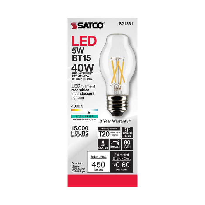 Satco S21331 Light Bulb, Clear