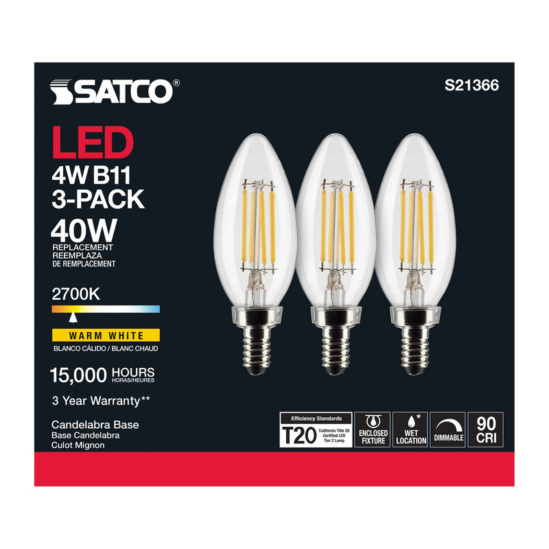 Satco S21366 Light Bulb, Clear