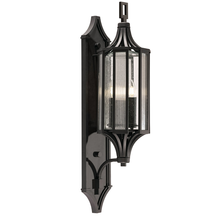Fine Art 900181ST Three Light Outdoor Wall Mount, Black