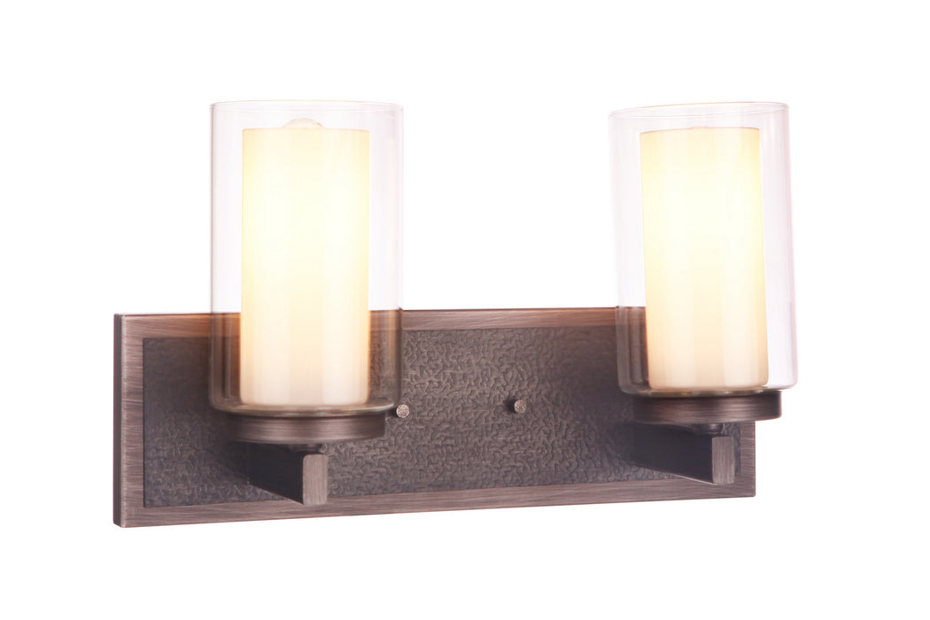 Craftmade 11615NIVNI2 Two Light Vanity, Natural Iron/Vintage Iron