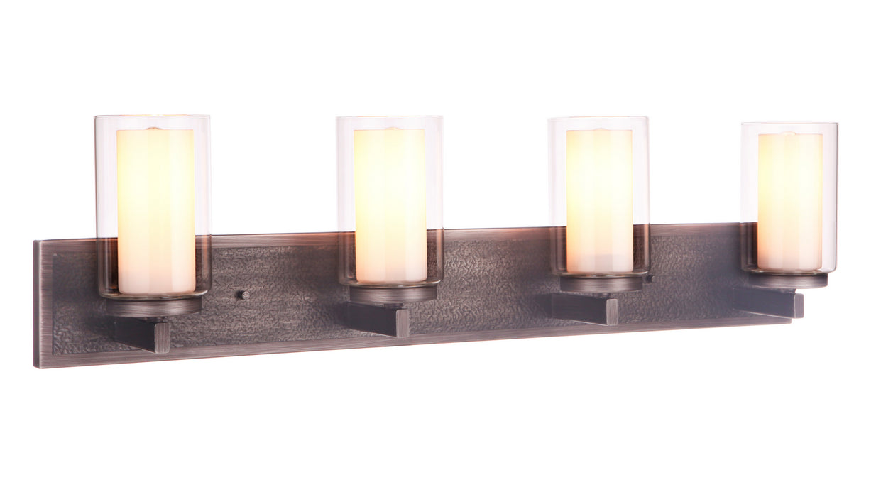 Craftmade 11633NIVNI4 Four Light Vanity, Natural Iron/Vintage Iron