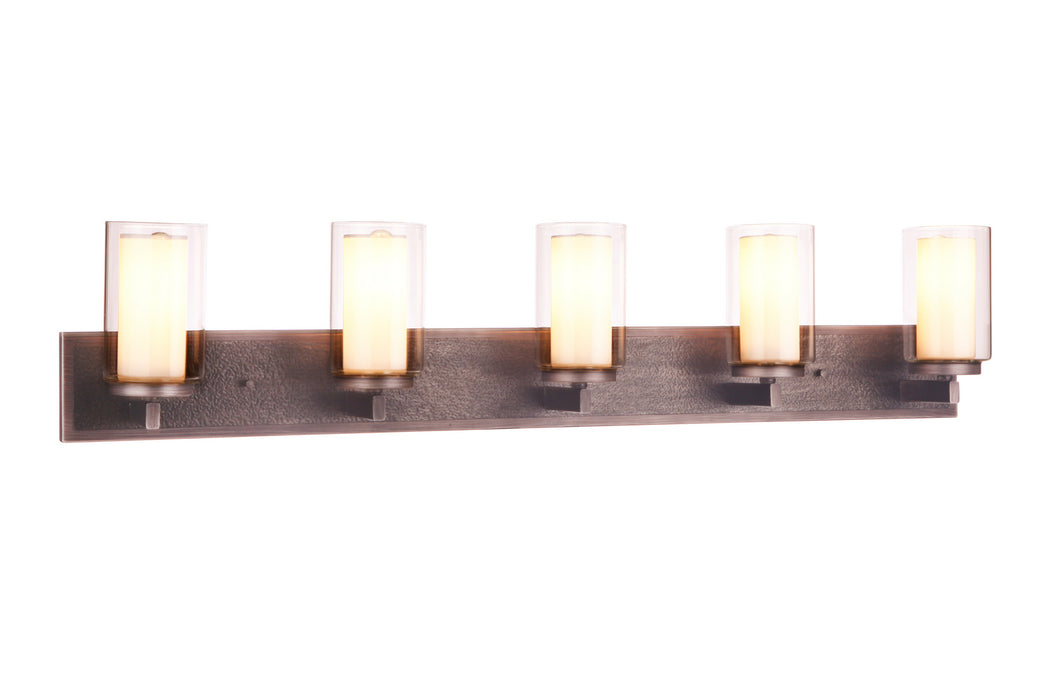 Craftmade 11642NIVNI5 Five Light Vanity, Natural Iron/Vintage Iron