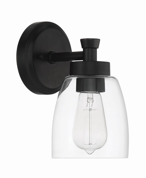 Craftmade 12705FB1 One Light Wall Sconce, Flat Black