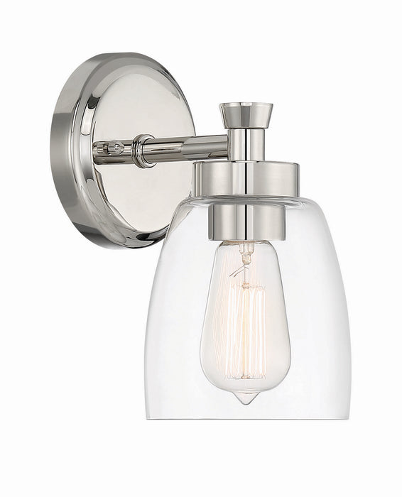 Craftmade 12705PLN1 One Light Wall Sconce, Polished Nickel