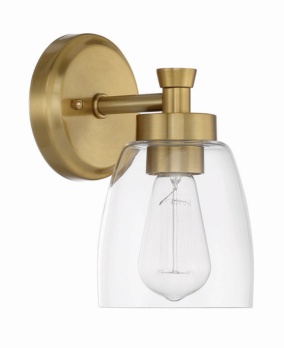 Craftmade 12705SB1 One Light Wall Sconce, Satin Brass