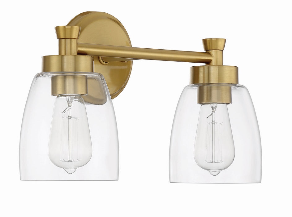 Craftmade 12716SB2 Two Light Vanity, Satin Brass