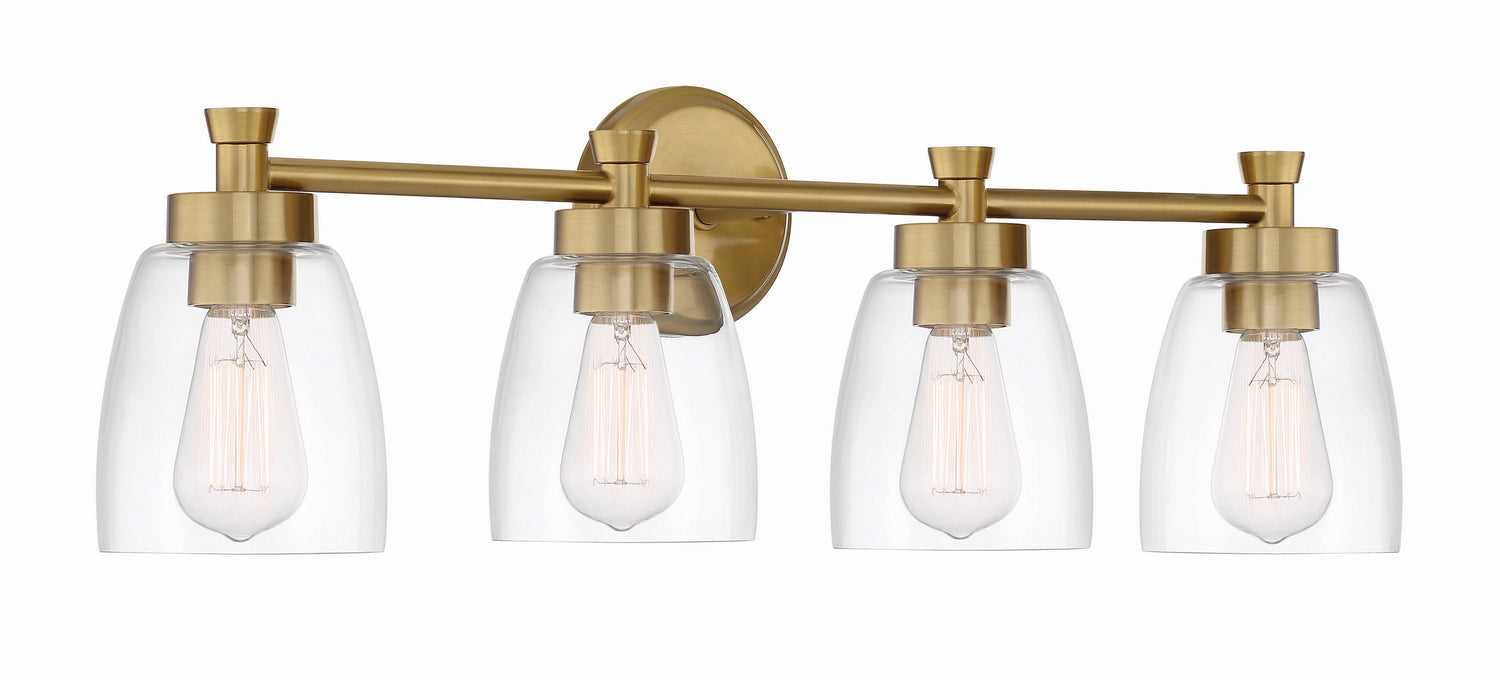 Craftmade 12730SB4 Four Light Vanity, Satin Brass