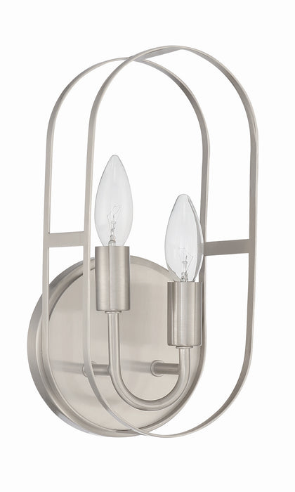 Craftmade 12806BNK2 Two Light Wall Sconce, Brushed Polished Nickel