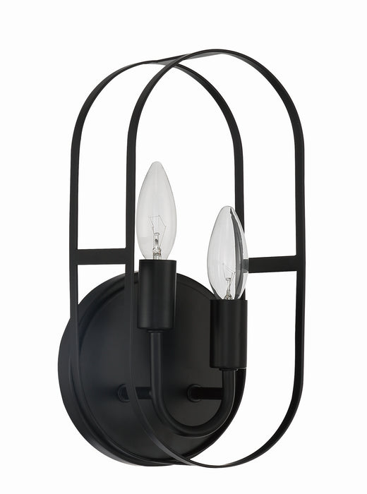 Craftmade 12806FB2 Two Light Wall Sconce, Flat Black
