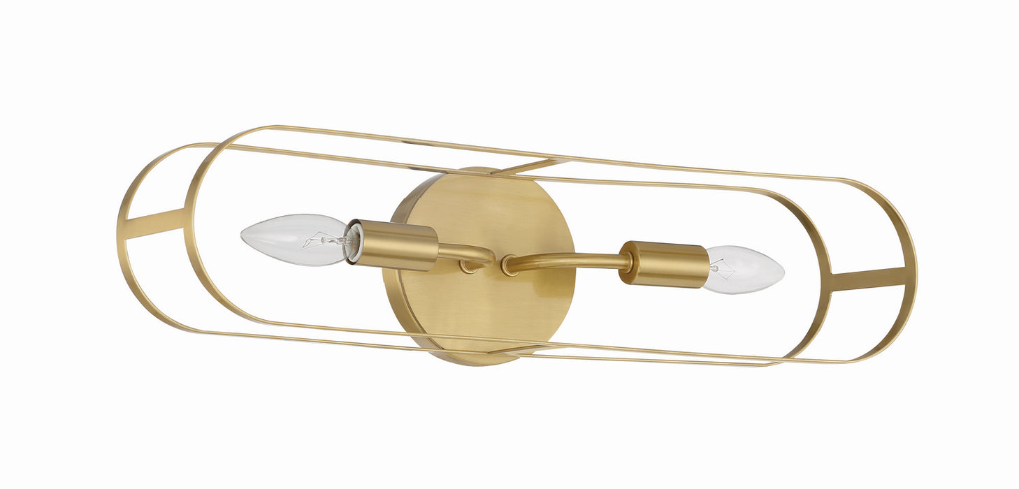 Craftmade 12820SB2 Two Light Vanity, Satin Brass