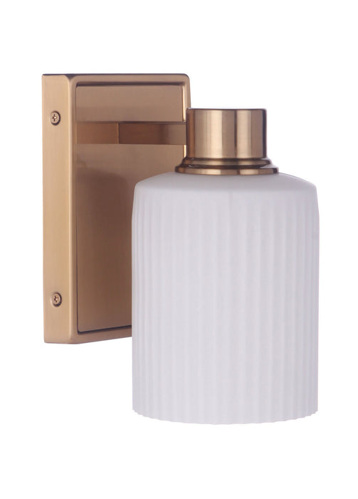Craftmade 12905SB1 One Light Wall Sconce, Satin Brass