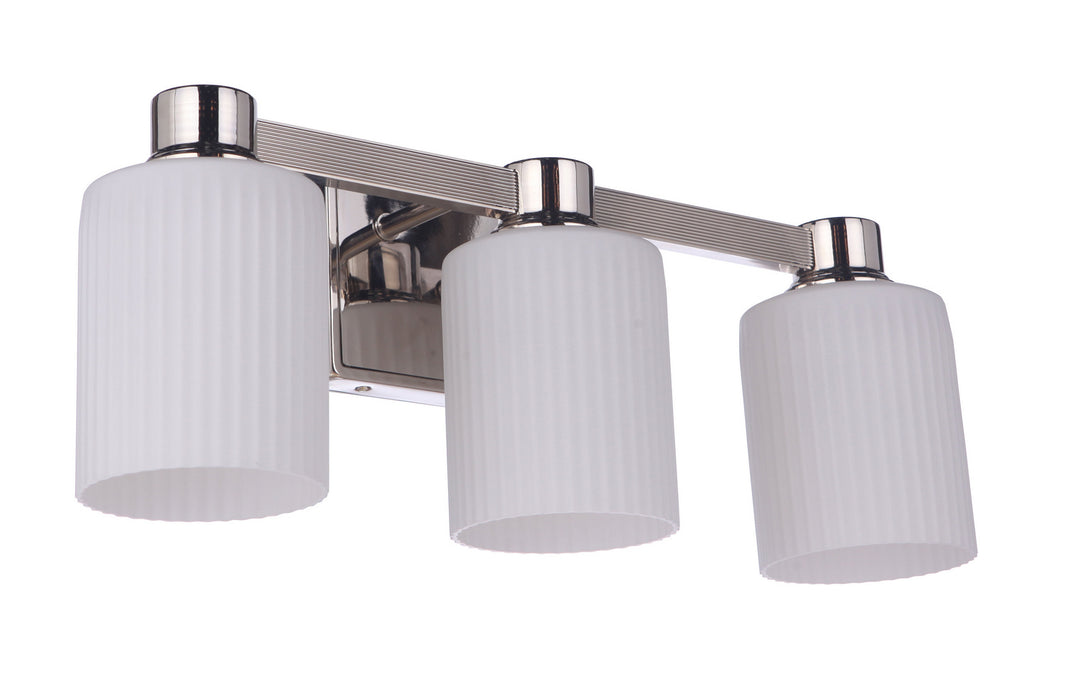 Craftmade 12920PLN3 Three Light Vanity, Polished Nickel