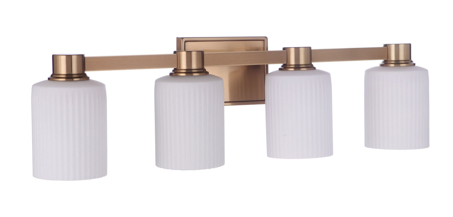 Craftmade 12928SB4 Four Light Vanity, Satin Brass