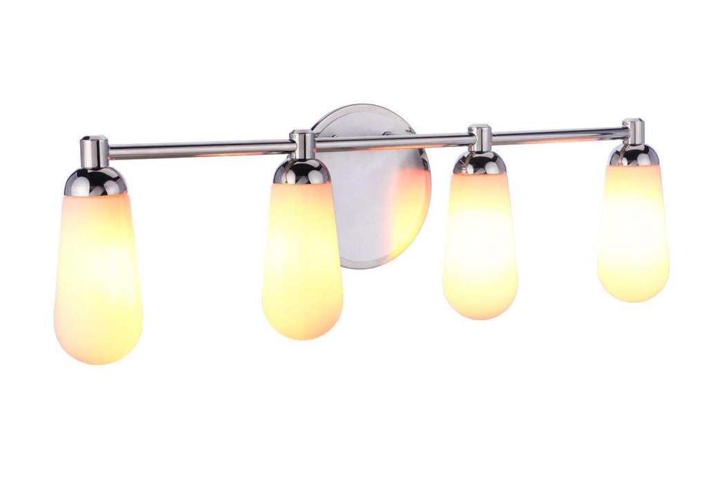 Craftmade 13131BNKPLN4 Four Light Vanity, Brushed Polished Nickel / Polished Nickel