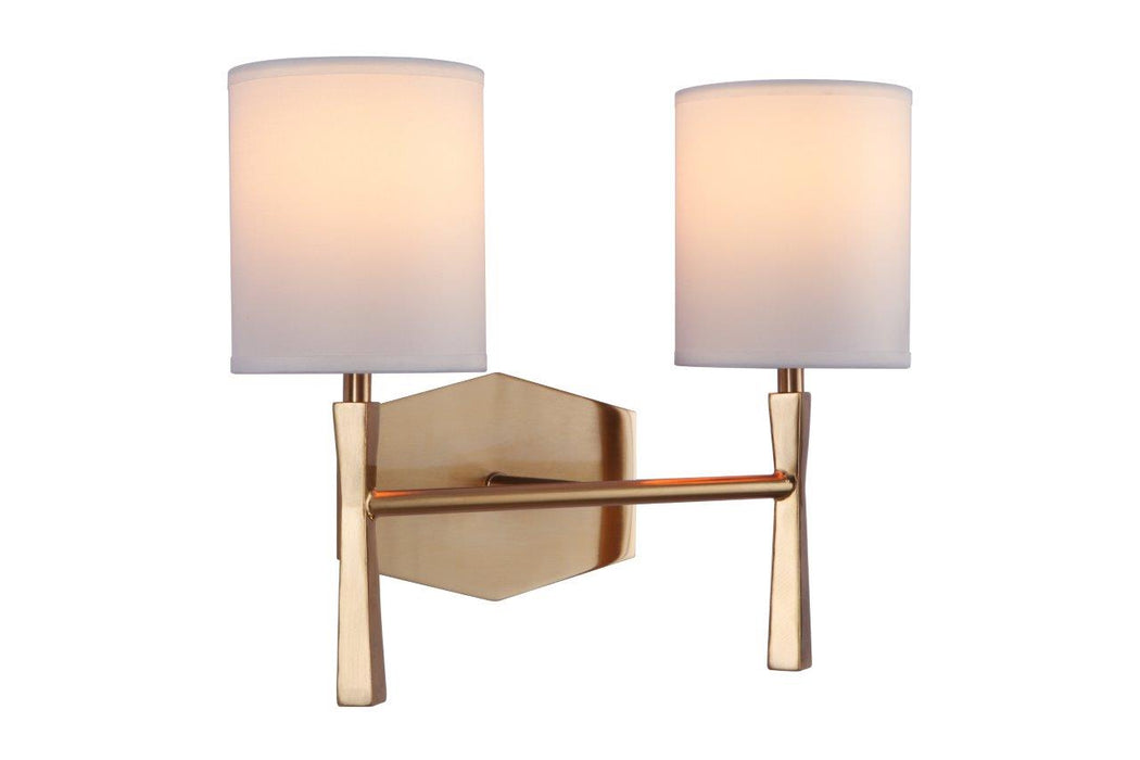 Craftmade 16014SB2 Two Light Vanity, Satin Brass