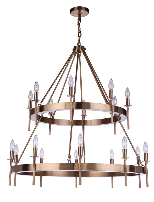 Craftmade 54318-SB 18 Light Chandelier, Satin Brass