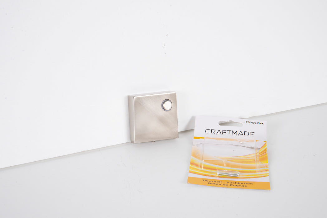 Craftmade PB5009-BNK LED Lighted Push Button, Brushed Polished Nickel