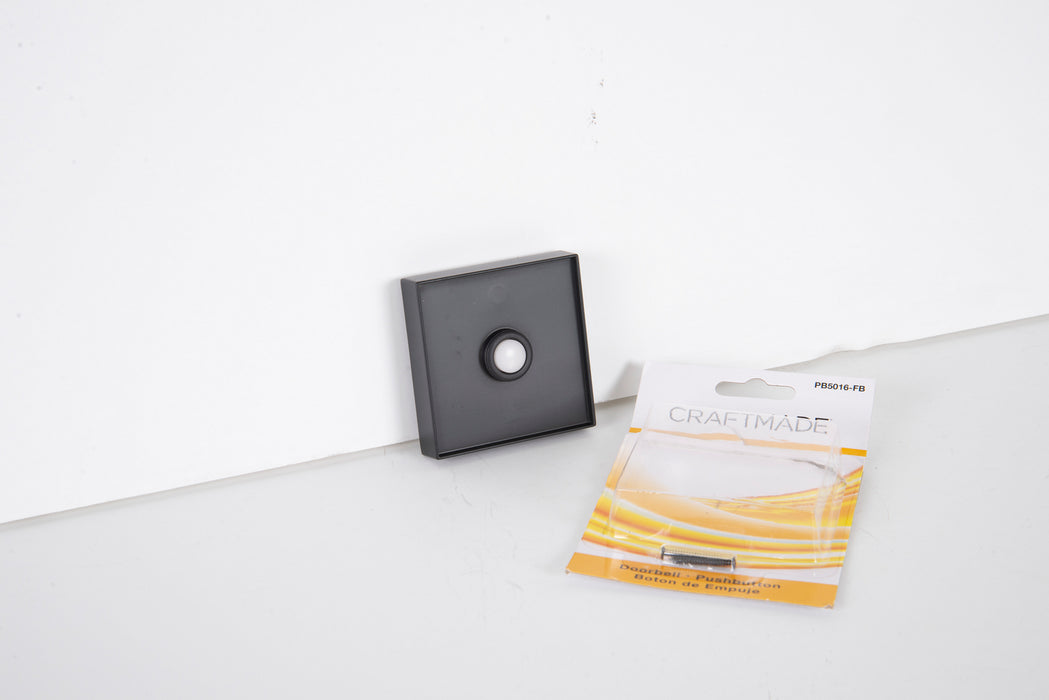 Craftmade PB5016-FB LED Lighted Push Button, Flat Black