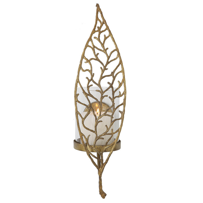 Uttermost 04334 Candle Sconce, Aged Gold