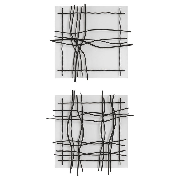 Uttermost 04341 Wall Decor, S/2, Black And White