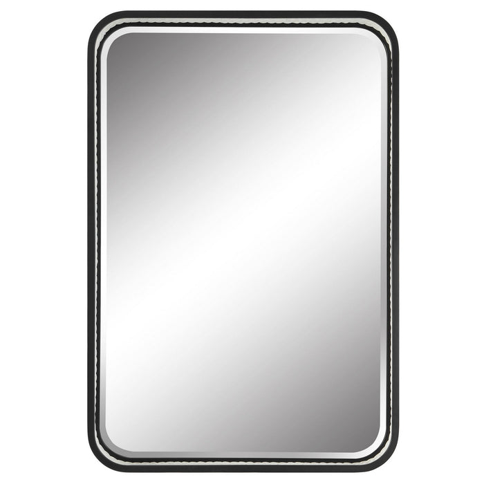 Uttermost 09886 Mirror, Satin Black