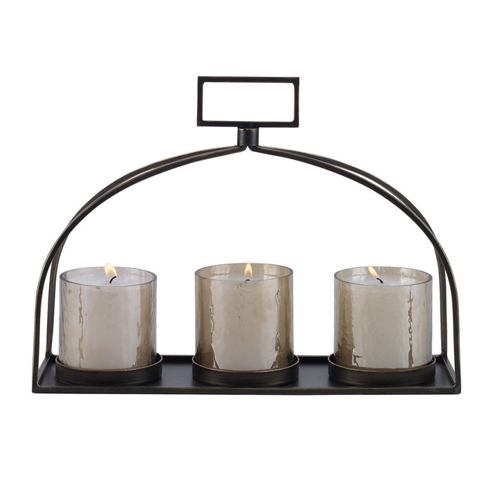 Uttermost 18040 Triple Candleholder, Dark Bronze