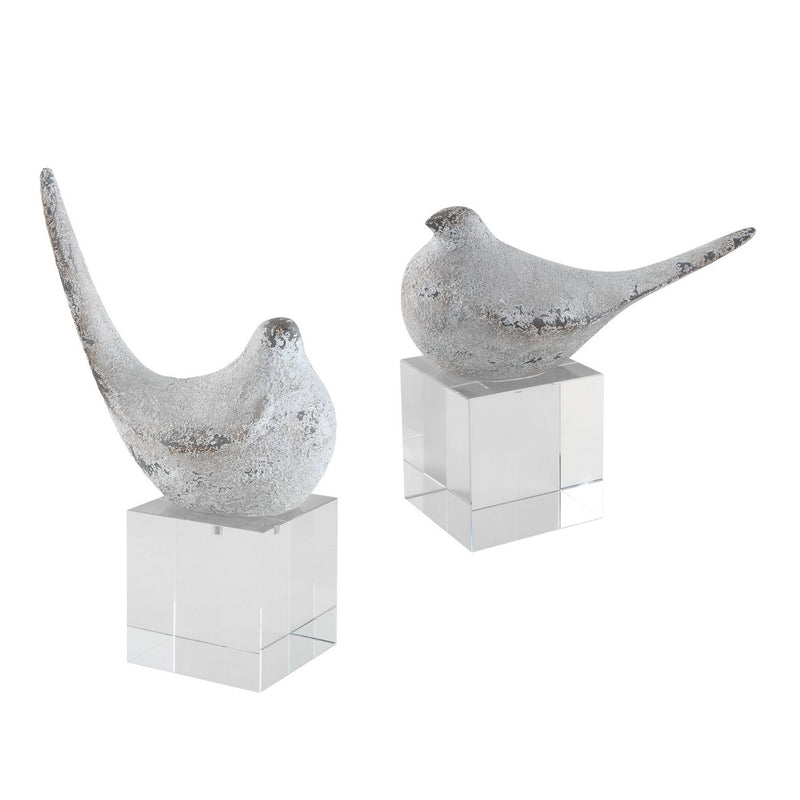 Uttermost 18057 Sculptures, S/2, Textured Silver