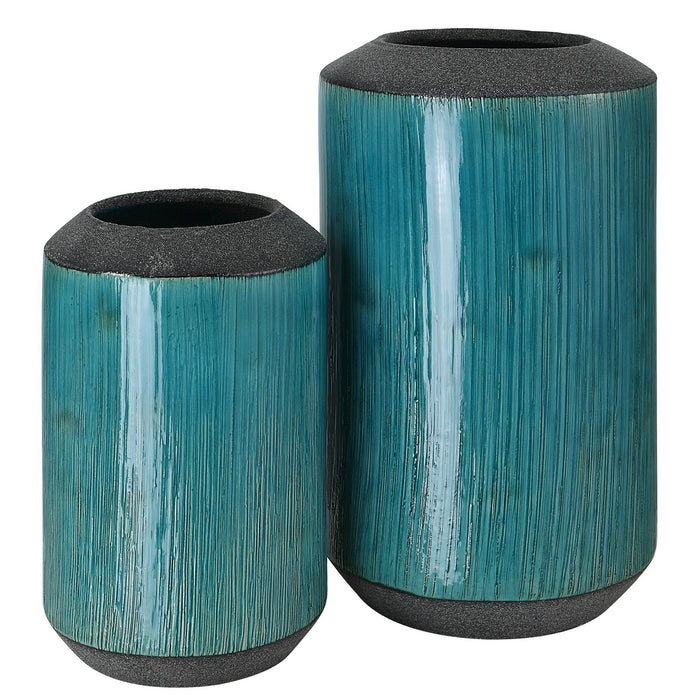 Uttermost 18064 Vases, S/2, Matte Bronze