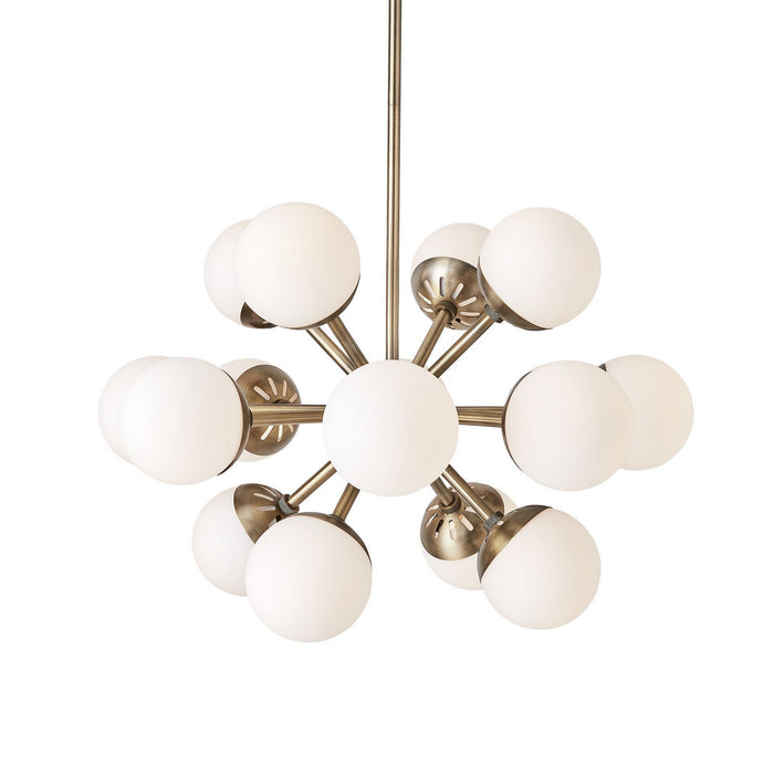 Uttermost 21357 16 Light Chandelier, Antique Brass