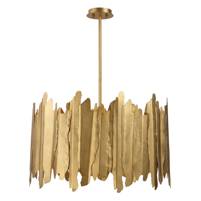 Uttermost 21579 Eight Light Pendant, Gold Leaf
