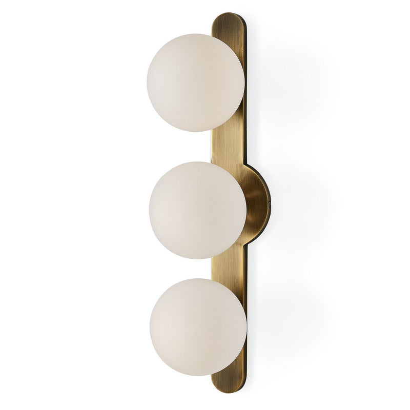 Uttermost 22559 Three Light Wall Sconce, Antique Brass