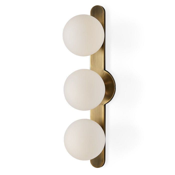 Uttermost 22559 Three Light Wall Sconce, Antique Brass