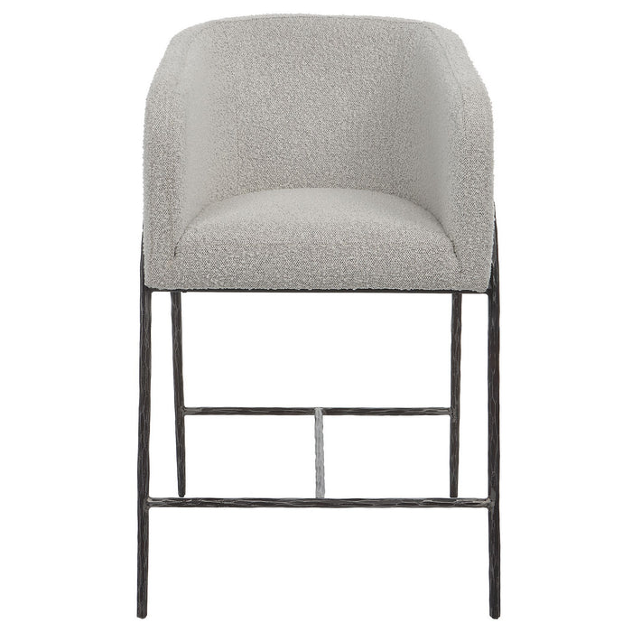 Uttermost 23737 Counter Stool, Aged Black Iron