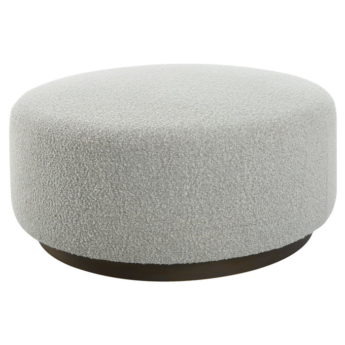 Uttermost 23742 Ottoman / Coffee Table, Ivory And Warm Gray