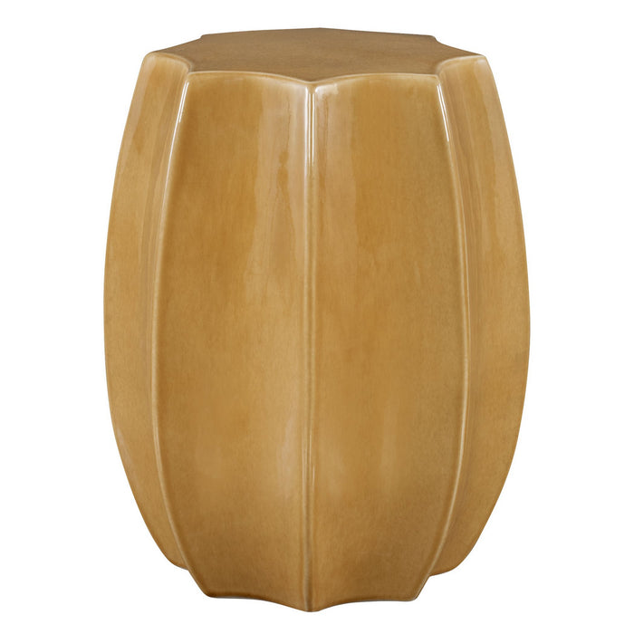 Uttermost 25271 Stool, Warm Amber Gloss Glaze