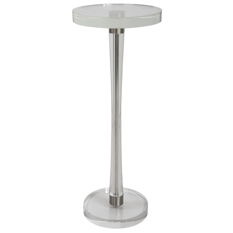 Uttermost 25279 Drink Table, Brushed Nickel