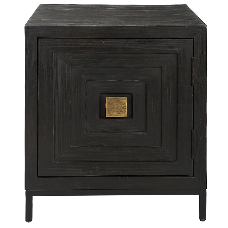 Uttermost 25290 Cabinet / End Table, Dark Ebony Stain