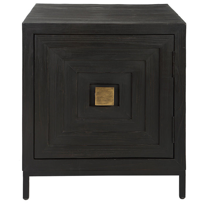 Uttermost 25290 Cabinet / End Table, Dark Ebony Stain
