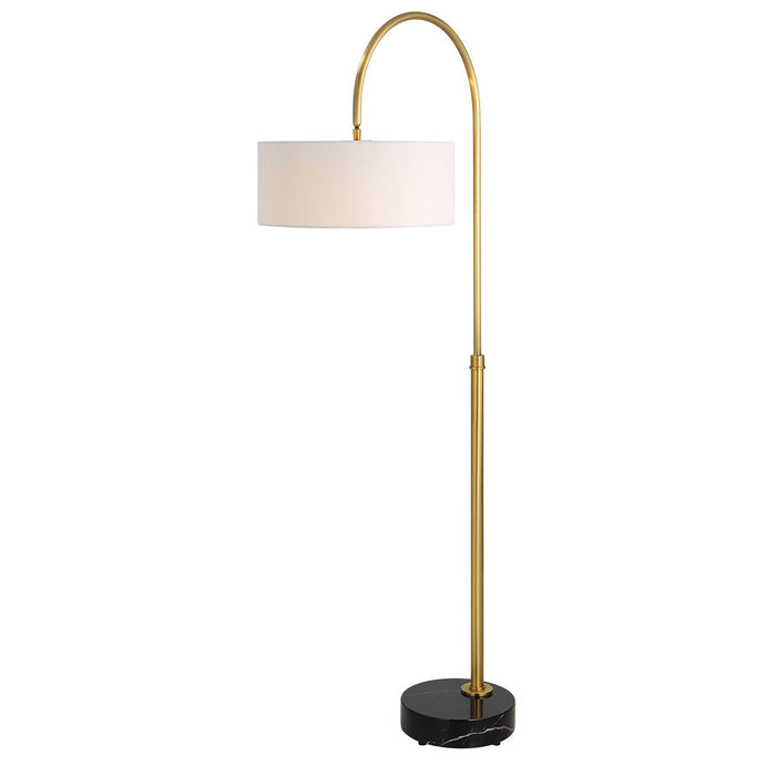 Uttermost 30136-1 One Light Floor Lamp, Antique Brushed Brass