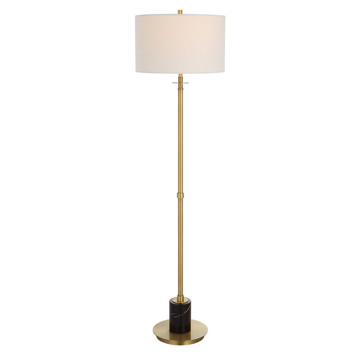 Uttermost 30137-1 One Light Floor Lamp, Antiqued Plated Brass