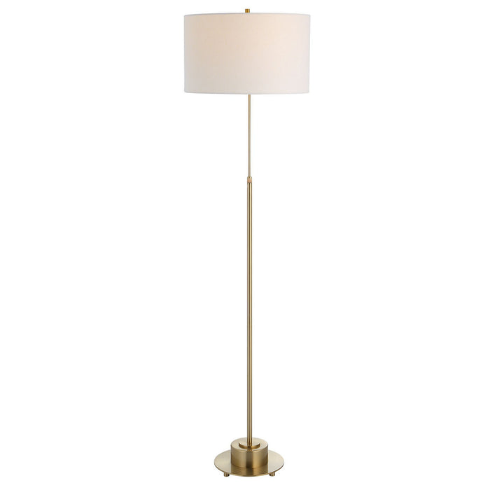 Uttermost 30152-1 One Light Floor Lamp, Brushed Antique Brass