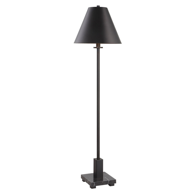 Uttermost 30153-1 One Light Buffet Lamp, Satin Black