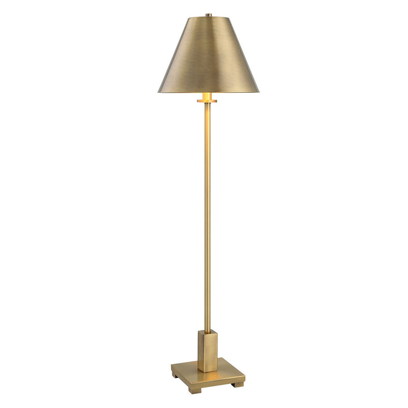 Uttermost 30154-1 One Light Buffet Lamp, Plated Brushed Brass