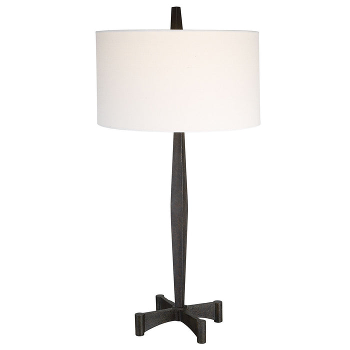 Uttermost 30157-1 One Light Table Lamp, Aged Black