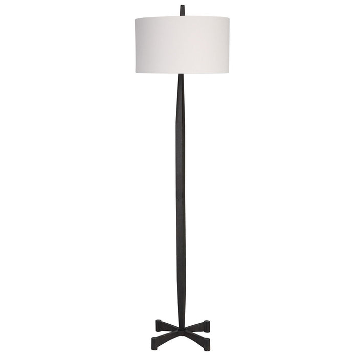 Uttermost 30158 One Light Floor Lamp, Aged Black
