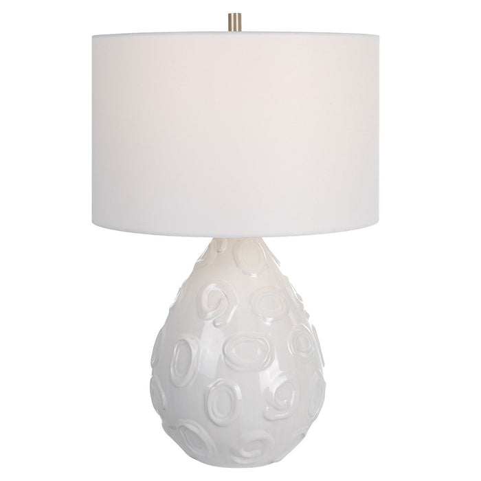 Uttermost 30159-1 One Light Table Lamp, Brushed Nickel