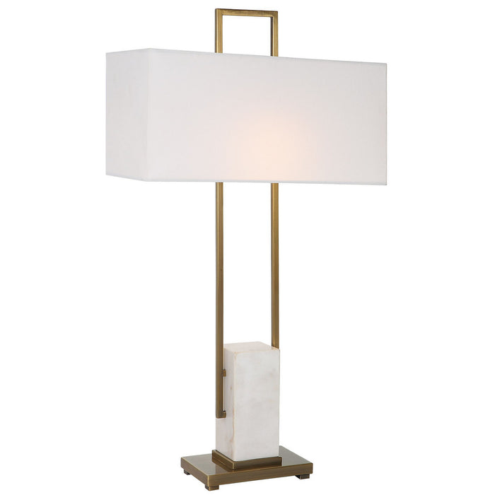 Uttermost 30160 One Light Table Lamp, Plated Brass