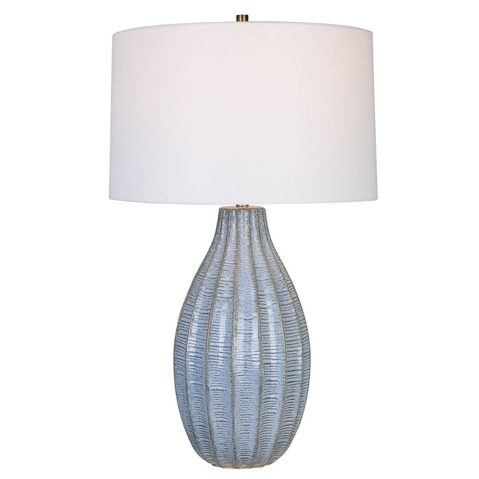 Uttermost 30161-1 One Light Table Lamp, Antique Brushed Brass